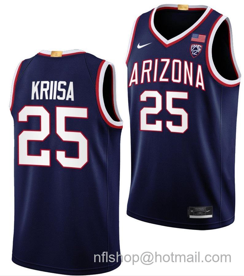 Men's Arizona Wildcats Kerr Kriisa College Basketball Limited Green #25 Stitched Jersey