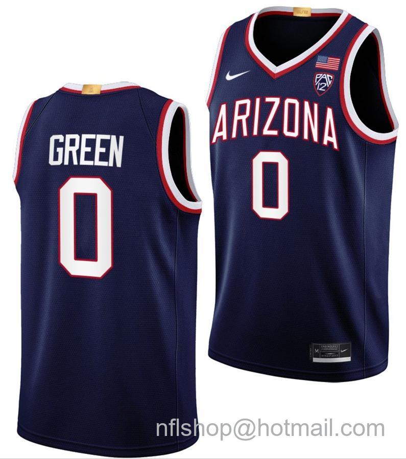 Men's Arizona Wildcats Josh Green College Basketball Limited Green #0 Stitched Jersey