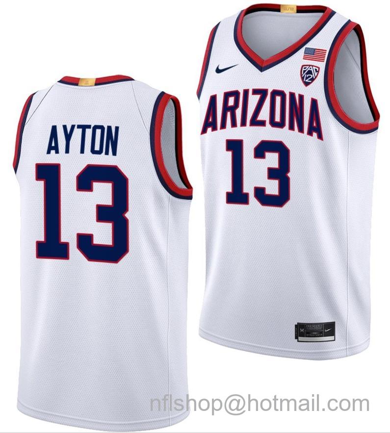 Men's Arizona Wildcats Deandre Ayton College Basketball Limited White #13 Stitched Jersey