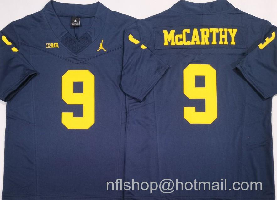 Men's Michigan Wolverines #9 J.J. McCarthy Navy 2024 F.U.S.E. Stitched Jersey