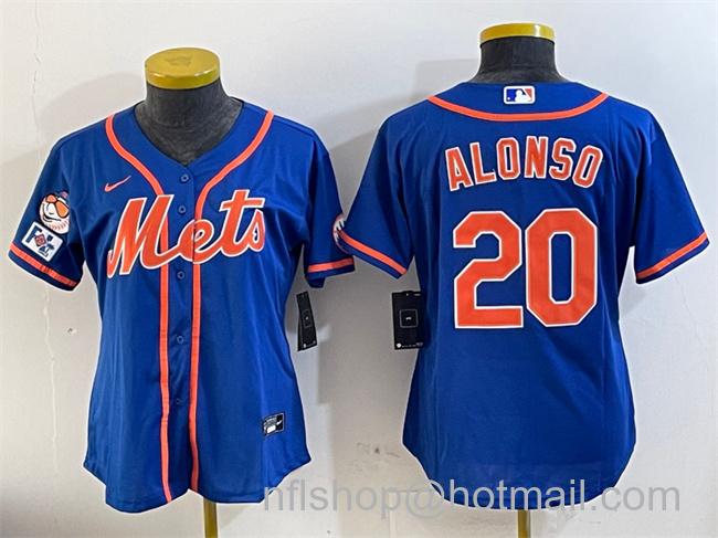 Women's New York Mets #20 Pete Alonso Royal 2025 Spring Training Cool Base Stitched Baseball Jersey(Run Small)