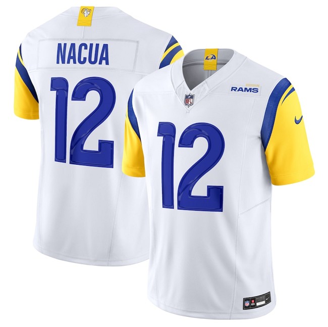 Men's Los Angeles Rams #12 Puka Nacua White 2024 F.U.S.E. Vapor Untouchable Stitched Football Jersey