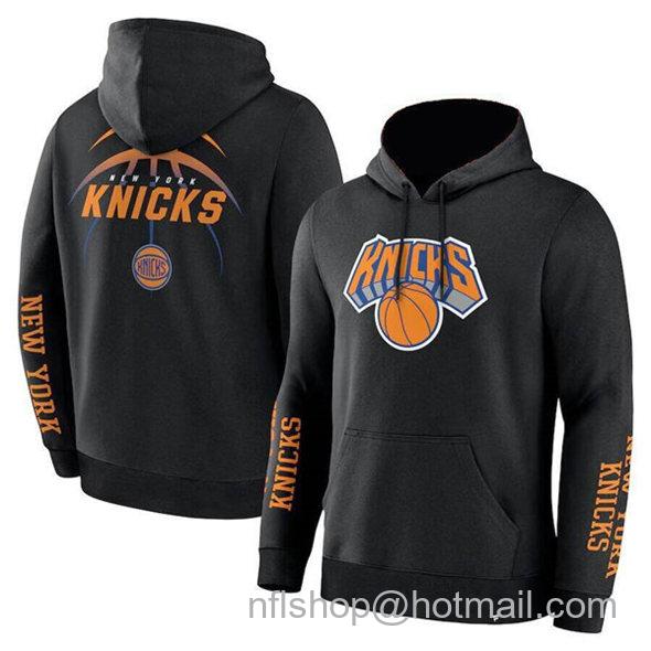 Men's New York Knicks Black Guard Pullover Hoodie