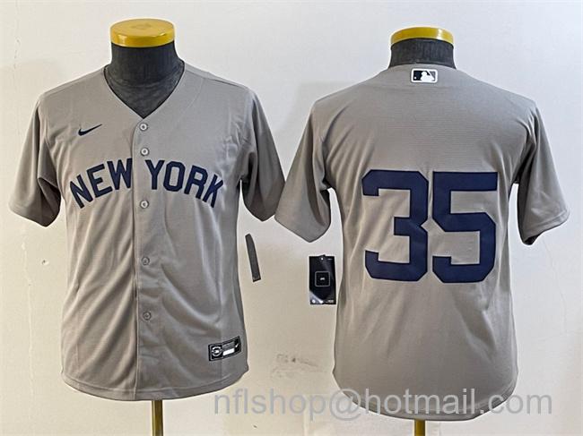 Women's New York Yankees #35 Clay Holmes Grey Cool Base Stitched Baseball Jersey(Run Small)