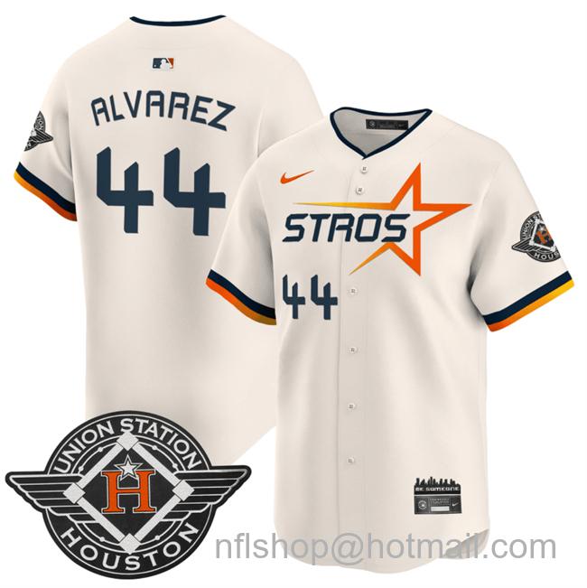 Men's Houston Astros #44 Yordan Alvarez Cream 2025 City Connect Limited Stitched Baseball Jersey