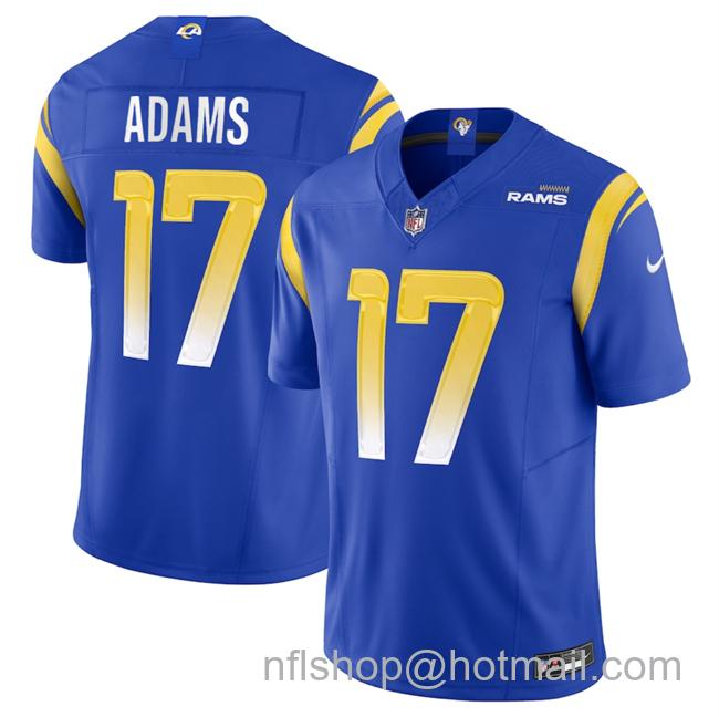 Men's Los Angeles Rams #17 Davante Adams Blue 2024 F.U.S.E. Vapor Untouchable Stitched Football Jersey