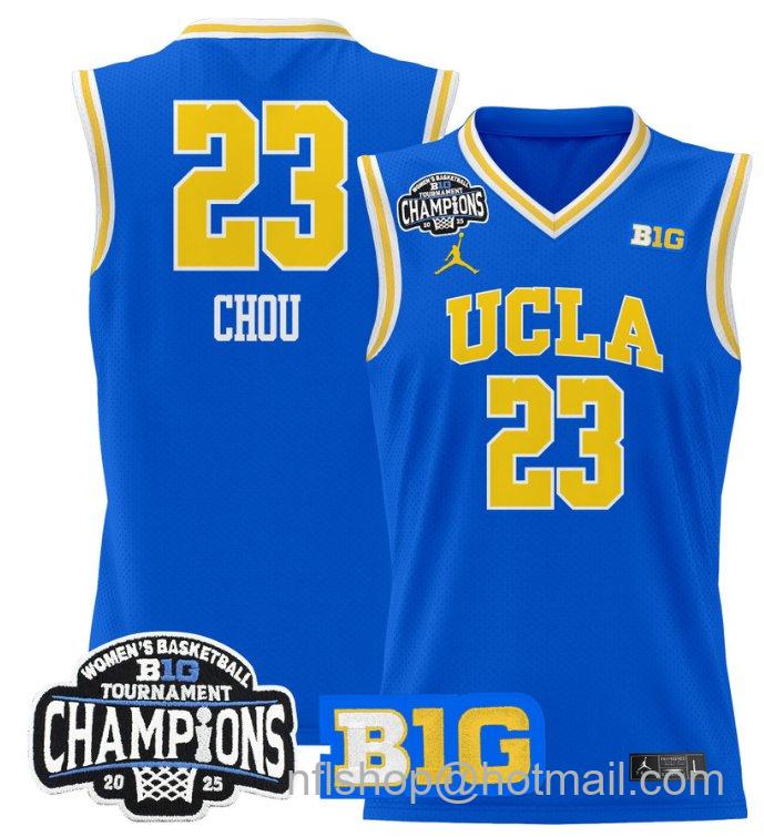 Women's Natalie Chou Jersey #23 UCLA Bruins 2025 Champions Basketball Royal