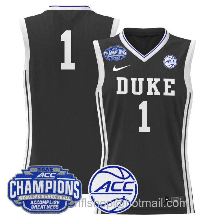 Women's Team Jersey Duke Blue Devils 2025 ACC Champions Lightweight Black