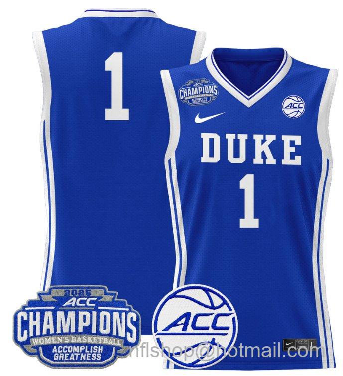 Women's Team Jersey Duke Blue Devils 2025 ACC Champions Lightweight Royal