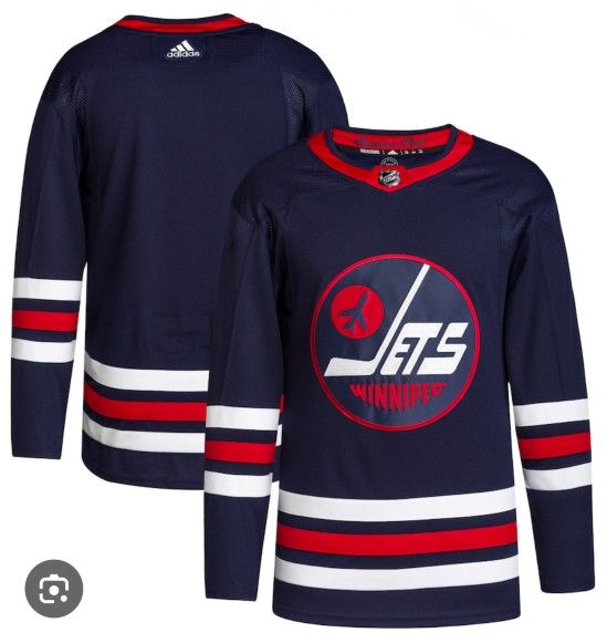 Men's Winnipeg Jets Blank Adidas 2021-22 Navy Stitched Jersey