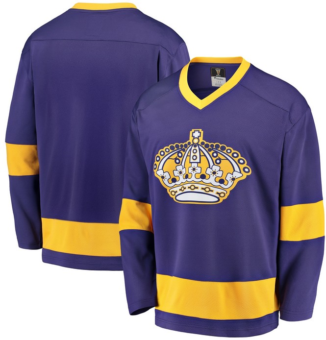 Men's Los Angeles Kings Custom Purple Adidas Jersey