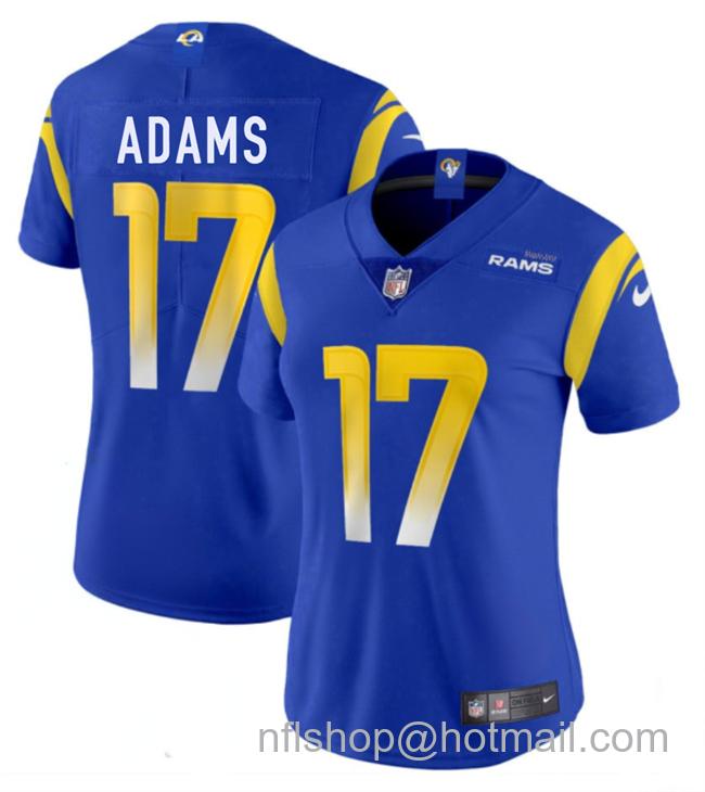 Women's Los Angeles Rams #17 Davante Adams Blue Vapor Untouchable Limited Stitched Jersey(Run Small)