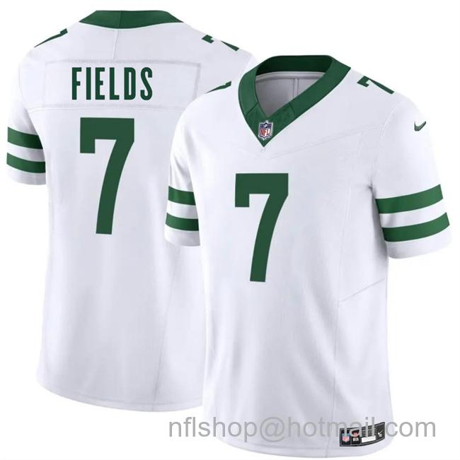 Youth New York Jets #7 Justin Fields White Classic Alternate Vapor F.U.S.E. Limited Stitched Football Jersey