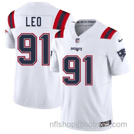 Men's New England Patriots #91 Titus Leo White 2025 F.U.S.E. Vapor Limited Stitched Football Jersey