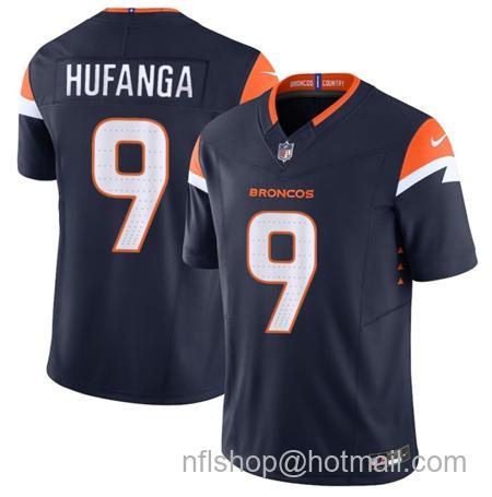 Men's Denver Broncos #9 Talanoa Hufanga Navy 2025 F.U.S.E. Alternate Vapor Limited Stitched Football Jersey