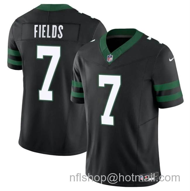 Youth New York Jets #7 Justin Fields Black 2025 F.U.S.E. Vapor Limited Stitched Jersey