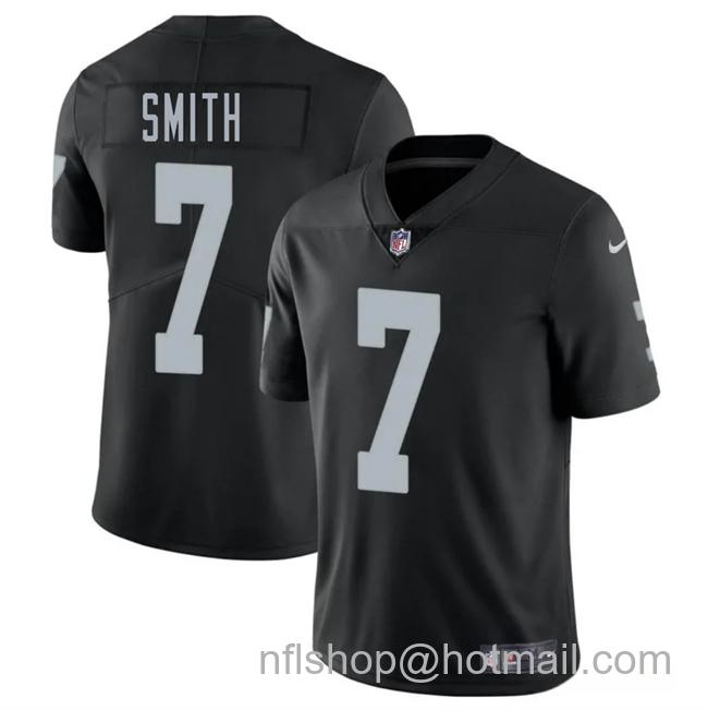 Youth Las Vegas Raiders #7 Geno Smith Black 2025 Vapor Stitched Football Jersey