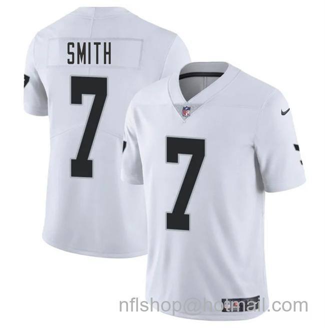 Youth Las Vegas Raiders #7 Geno Smith White 2025 Vapor Stitched Football Jersey