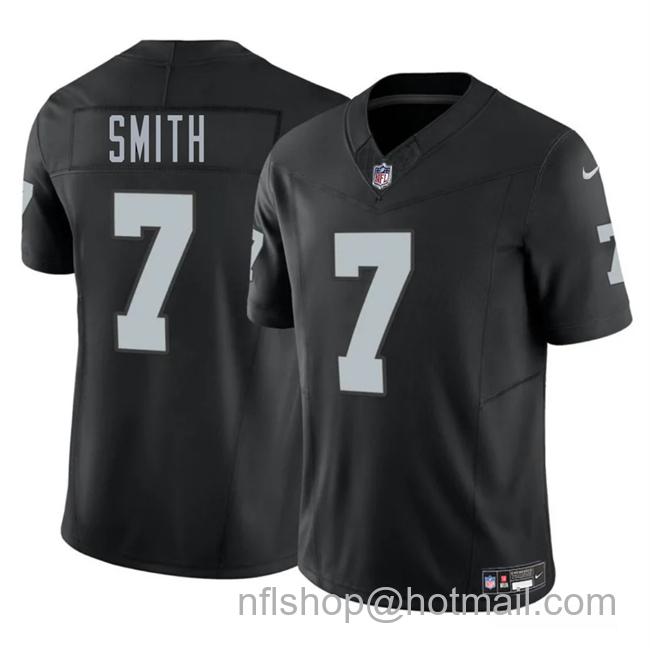 Youth Las Vegas Raiders #7 Geno Smith Black 2025 F.U.S.E. Stitched Football Jersey