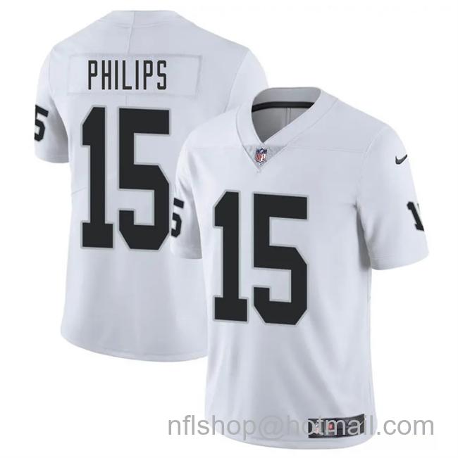 Men's Las Vegas Raiders #15 Kyle Philips White 2025 Vapor Stitched Football Jersey