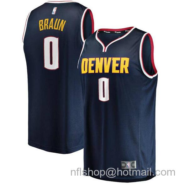 Youth Denver Nuggets #0 Christian Braun 2025 Navy Icon Edition Stitched Basketball Jersey