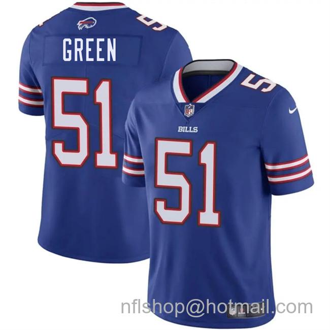 Men's Buffalo Bills #51 Kendrick Green Blue 2025 Vapor Untouchable Limited Stitched Football Jersey