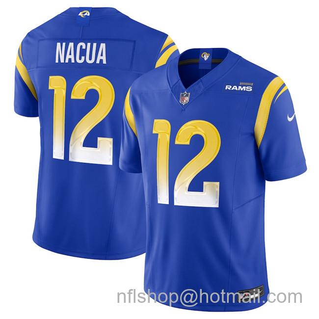 Women's Los Angeles Rams #12 Puka Nacua Blue 2024 F.U.S.E. Vapor Untouchable Stitched Jersey(Run Small)