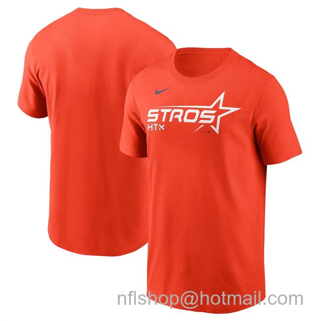 Men's Houston Astros Orange 2025 City Connect Wordmark Performance T-Shirt