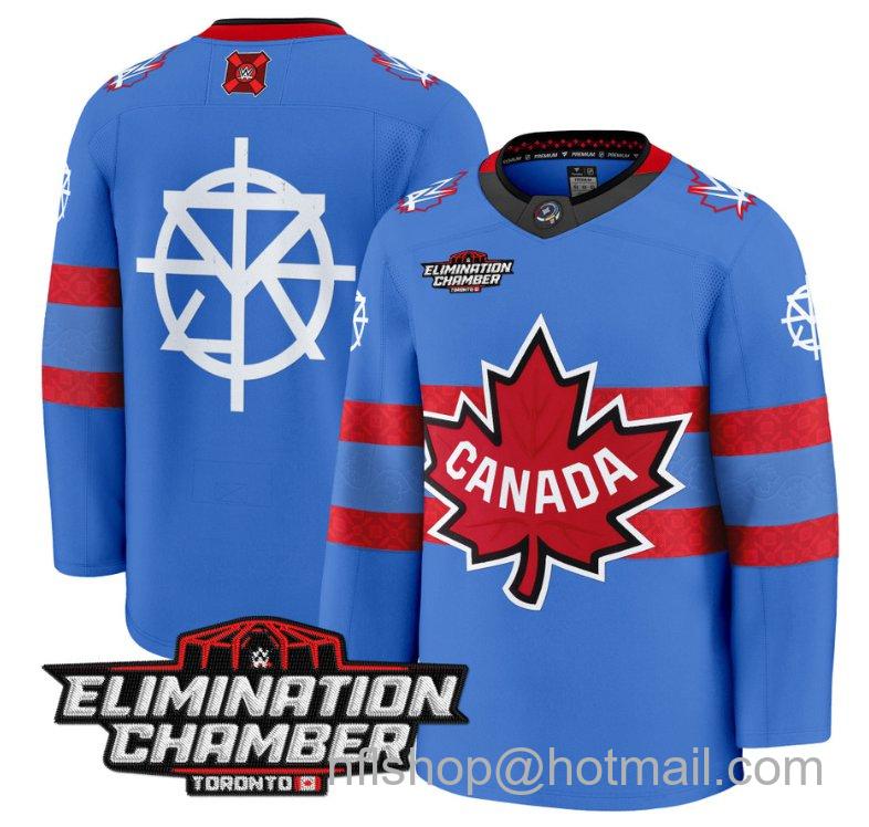 Men's Seth Rollins Jersey Elimination Chamber Toronto 2025 Premium Stitched Royal