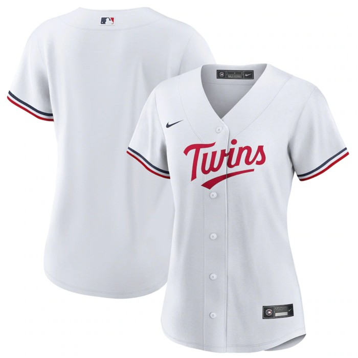 Women's Minnesota Twins Blank White Stitched Baseball Jersey