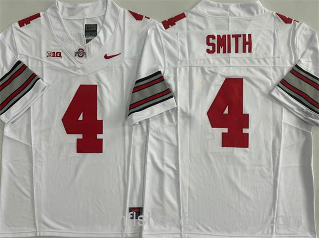 Men's Ohio State Buckeyes #4 Jeremiah Smith White 2025 F.U.S.E. Limited Stitched College Football Jersey