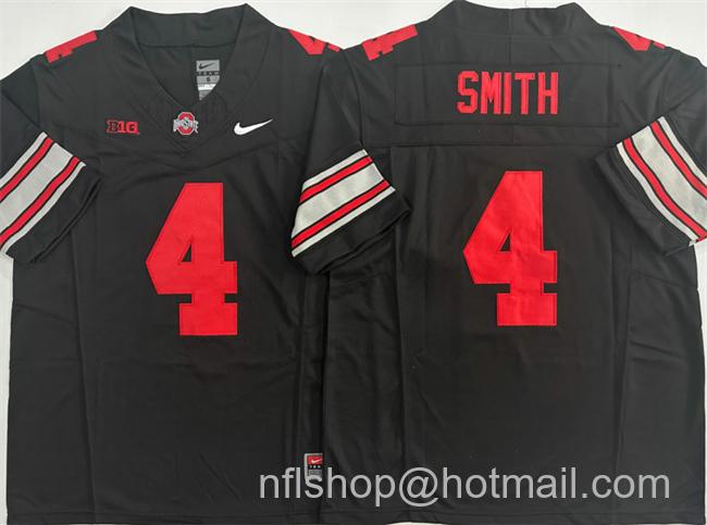 Men's Ohio State Buckeyes #4 Jeremiah Smith Black 2025 F.U.S.E. Limited Stitched College Football Jersey