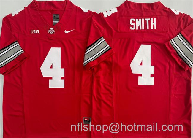 Men's Ohio State Buckeyes #4 Jeremiah Smith Red 2025 F.U.S.E. Limited Stitched College Football Jersey