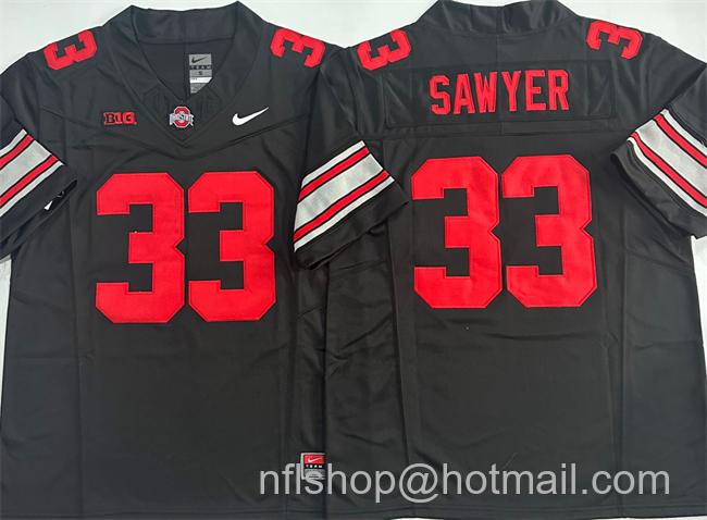 Men's Ohio State Buckeyes #33 Jack Sawyer Black 2025 F.U.S.E. Limited Stitched College Football Jersey