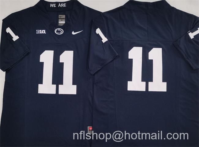 Men's Penn State Nittany Lions #11 Abdul Carter Navy 2024 F.U.S.E. No Name Stitched College Football Jersey