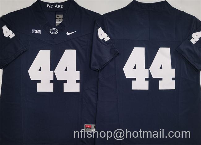 Men's Penn State Nittany Lions #44 Davis Warren Navy 2024 F.U.S.E. No Name Stitched College Football Jersey