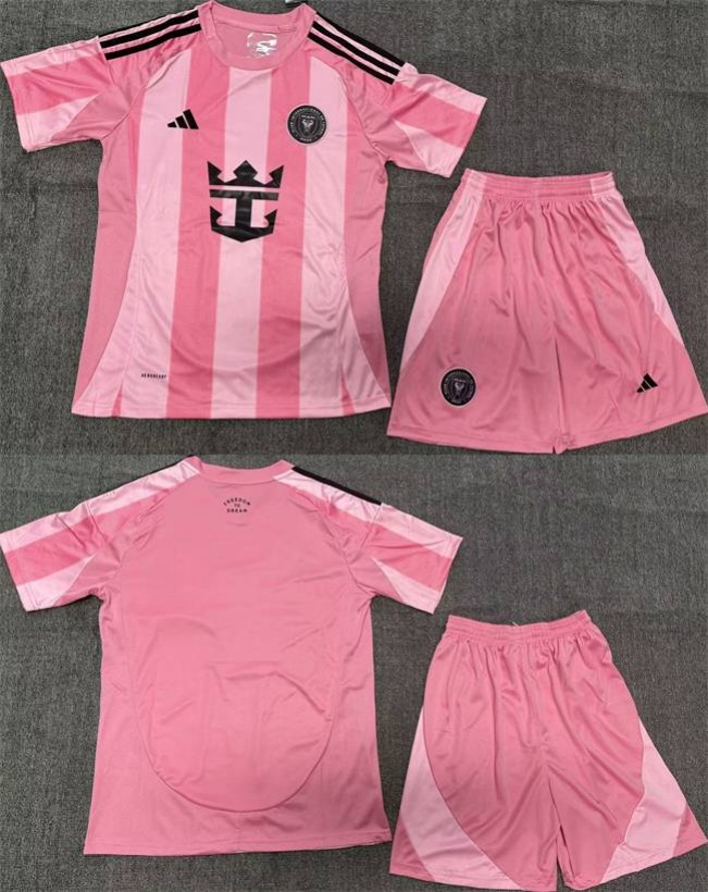 Men's Inter Miami CF Blank 2025 Pink Home Soccer Jersey Suit