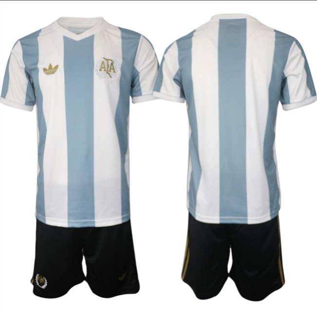 Men's Argentina Blank White Blue 2024-25 Home Soccer Jersey Suit