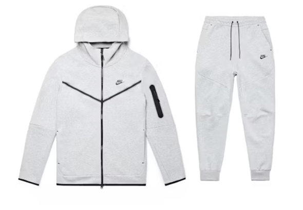Men's Nike Gray Tech Fleece Full-Zip Hoodie & Joggers Set