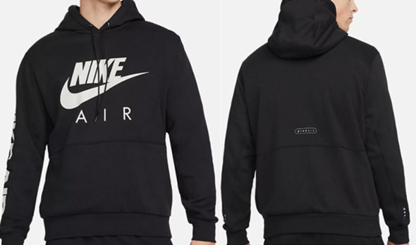Men's Nike Black Brushed-back Pullover Hoodie
