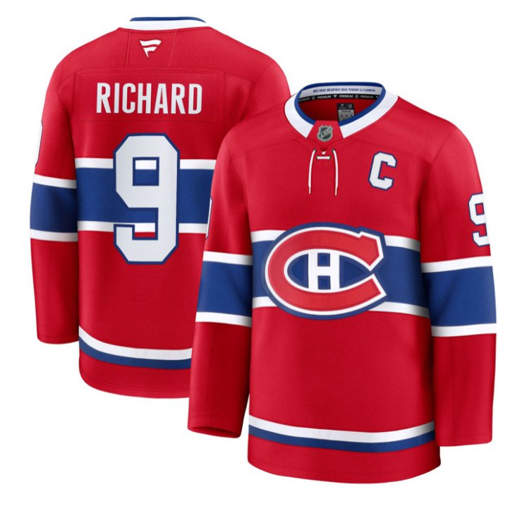 Men's Maurice Richard Jersey #9 Montreal Canadiens Timeless Premium Stitched 2025 Home