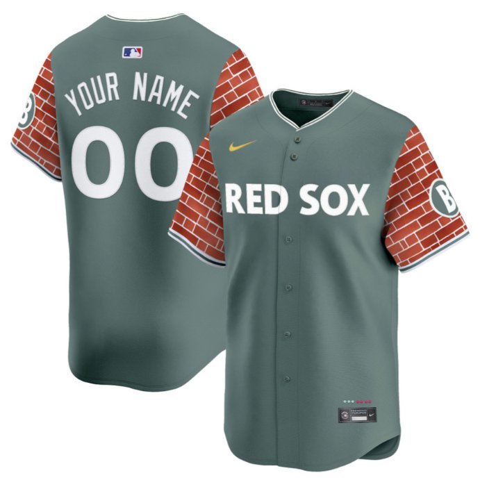 Boston Red Sox Active Player Custom Green 2025 Fenway Red Brick Style Limited Stitched Jersey