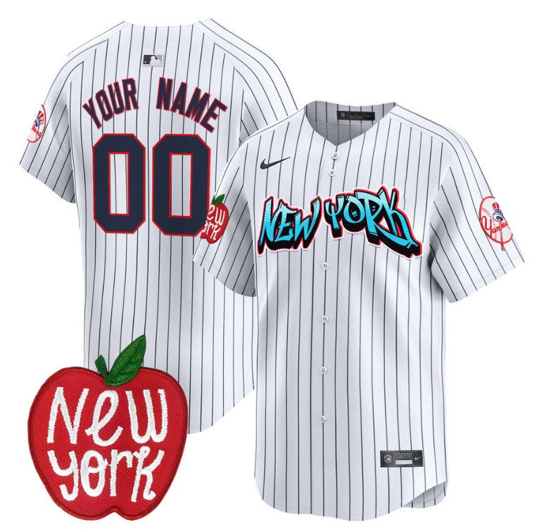 Custom New York Yankees Jersey Apple Patch Vapor Premier Limited All Stitched Pinstripe