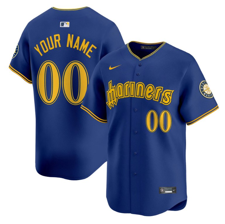 Custom Seattle Mariners Jersey 2025 Vapor Premier Limited Stitched Blue