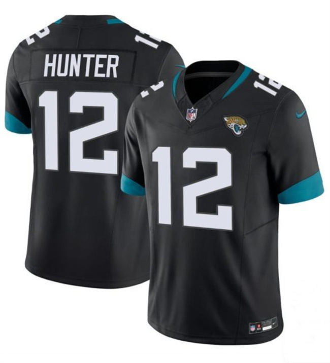 Youth Jacksonville Jaguars #12 Travis Hunter Black 2025 Draft F.U.S.E. Vapor Limited Stitched Football Jersey