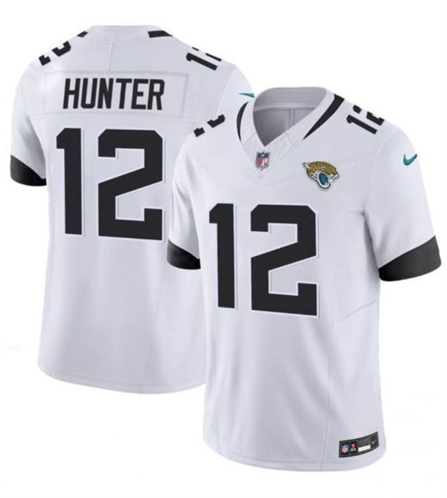 Youth Jacksonville Jaguars #12 Travis Hunter White 2025 Draft F.U.S.E. Vapor Limited Stitched Football Jersey