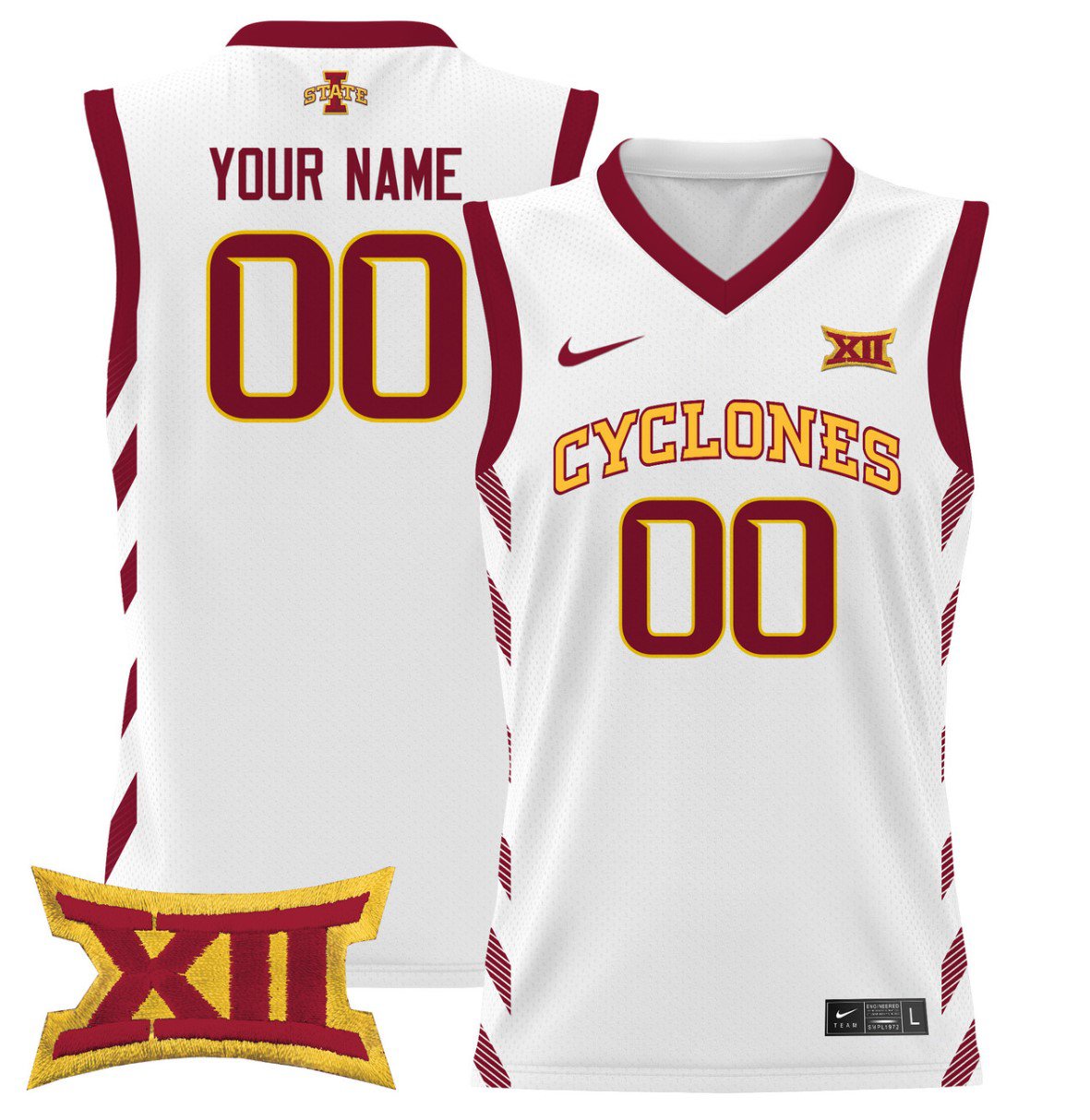 Custom Iowa State Cyclones Jersey 2024 Lightweight Basketball Stitched White