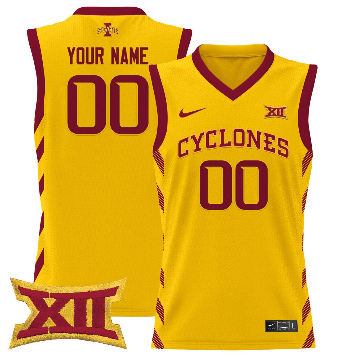 Custom Iowa State Cyclones Jersey 2024 Lightweight Basketball Stitched Gold