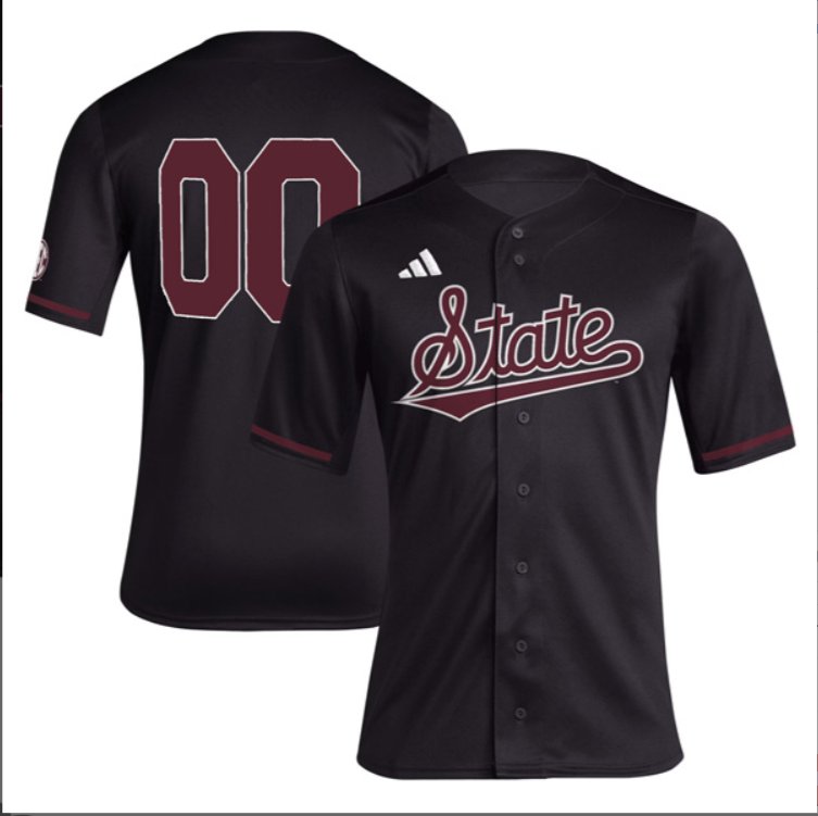 Custom Mississippi State Bulldogs Black Baseball Jersey Stitched