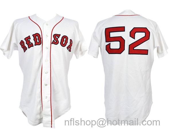 Men's Boston Red Sox #52 Jim Rice White 1984 Home Stitched Baseball Jersey